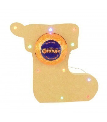 18mm Freestanding Christmas Stocking Terry's Chocolate Orange Holder with LED Lights